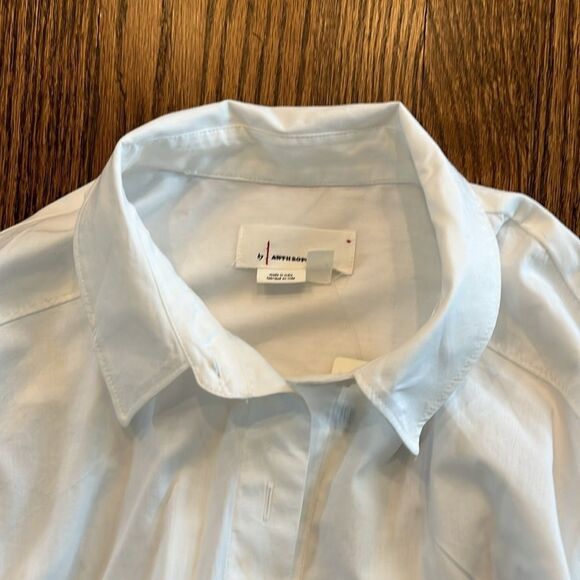 Shirt size Medium by Anthropologie White Mens Style Button Down Dress Shirt - Picture 3 of 5